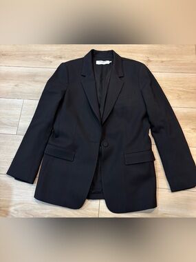 M.M. Lafleur Women's Black Tailored Single-Button Blazer size 6